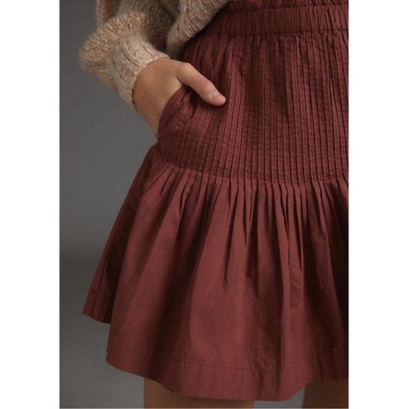 Anthropologie Eula Pleated Mini Skirt size S - Picture 3 of 10